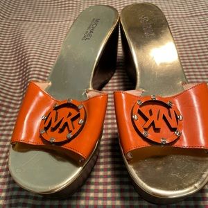 Michael Kors Bright Orange Wedge